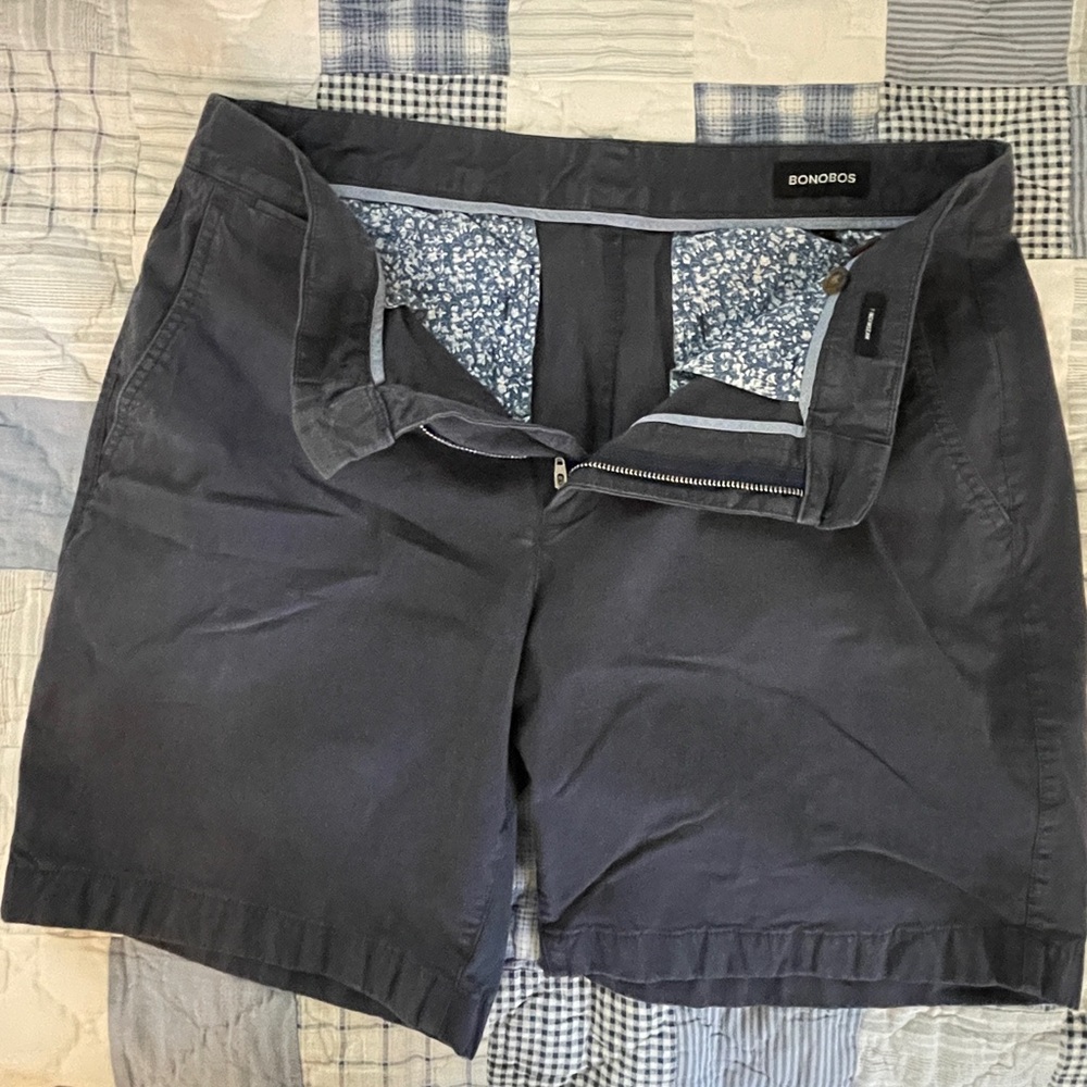 Bonobos Lightweight Chino navy 7 inch inseam shorts